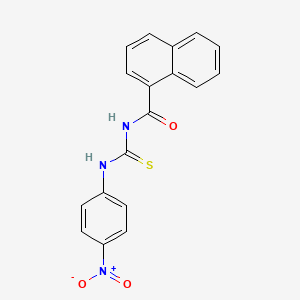 molecular formula C18H13N3O3S B3948382 N-{[(4-nitrophenyl)amino]carbonothioyl}-1-naphthamide 