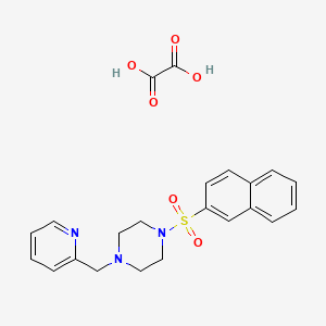 molecular formula C22H23N3O6S B3948450 1-Naphthalen-2-ylsulfonyl-4-(pyridin-2-ylmethyl)piperazine;oxalic acid 