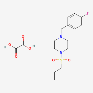 molecular formula C16H23FN2O6S B3948458 1-(4-fluorobenzyl)-4-(propylsulfonyl)piperazine oxalate 