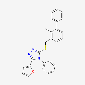 3-(2-furyl)-5-{[(2-methyl-3-biphenylyl)methyl]thio}-4-phenyl-4H-1,2,4-triazole