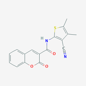 molecular formula C17H12N2O3S B394847 N-(3-cyano-4,5-dimethylthien-2-yl)-2-oxo-2H-chromene-3-carboxamide 