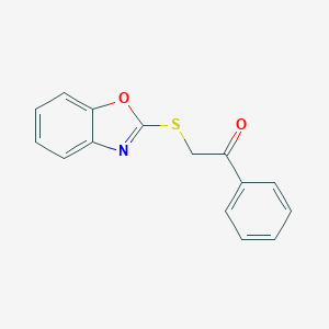 molecular formula C15H11NO2S B394848 2-(1,3-Benzoxazol-2-ylsulfanyl)-1-phenylethanone CAS No. 84589-30-0