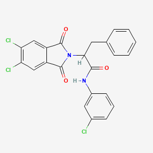 molecular formula C23H15Cl3N2O3 B3948487 N-(3-chlorophenyl)-2-(5,6-dichloro-1,3-dioxo-1,3-dihydro-2H-isoindol-2-yl)-3-phenylpropanamide 