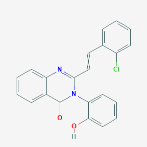 molecular formula C22H15ClN2O2 B3948490 2-[2-(2-chlorophenyl)vinyl]-3-(2-hydroxyphenyl)-4(3H)-quinazolinone 