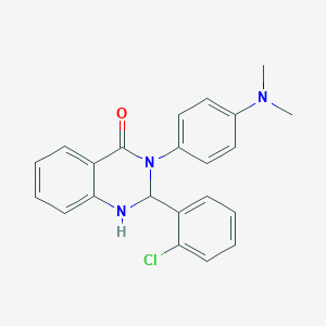 molecular formula C22H20ClN3O B394853 2-(2-chlorophenyl)-3-[4-(dimethylamino)phenyl]-2,3-dihydroquinazolin-4(1H)-one CAS No. 370587-19-2
