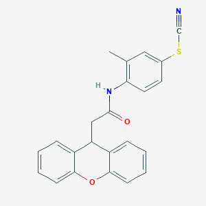 molecular formula C23H18N2O2S B394854 3-methyl-4-[(9H-xanthen-9-ylacetyl)amino]phenyl thiocyanate 
