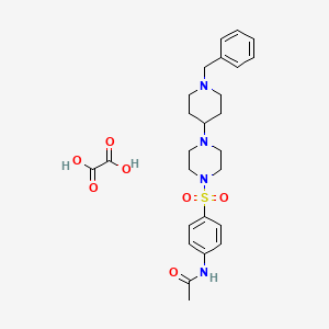 N-[4-[4-(1-benzylpiperidin-4-yl)piperazin-1-yl]sulfonylphenyl]acetamide;oxalic acid