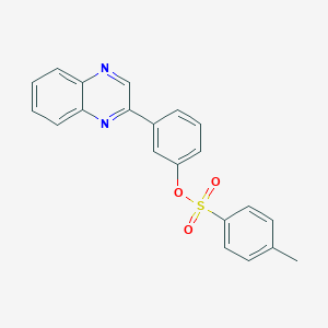 molecular formula C21H16N2O3S B394855 3-(2-Quinoxalinyl)phenyl 4-methylbenzenesulfonate CAS No. 330593-41-4