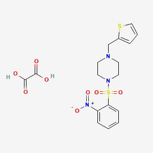 1-[(2-nitrophenyl)sulfonyl]-4-(2-thienylmethyl)piperazine oxalate