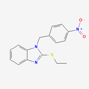 2-Ethylsulfanyl-1-[(4-nitrophenyl)methyl]benzimidazole