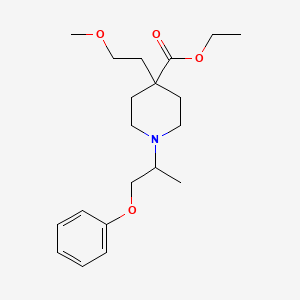 Ethyl 4-(2-methoxyethyl)-1-(1-phenoxypropan-2-yl)piperidine-4-carboxylate