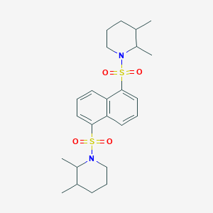 molecular formula C24H34N2O4S2 B3948605 1,1'-(1,5-naphthalenediyldisulfonyl)bis(2,3-dimethylpiperidine) 