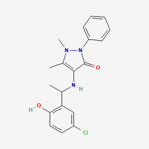 4-{[1-(5-chloro-2-hydroxyphenyl)ethyl]amino}-1,5-dimethyl-2-phenyl-1,2-dihydro-3H-pyrazol-3-one