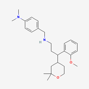 4-({[3-(2,2-dimethyltetrahydro-2H-pyran-4-yl)-3-(2-methoxyphenyl)propyl]amino}methyl)-N,N-dimethylaniline