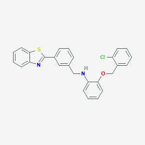 molecular formula C27H21ClN2OS B394865 N-[3-(1,3-benzothiazol-2-yl)benzyl]-N-{2-[(2-chlorobenzyl)oxy]phenyl}amine 