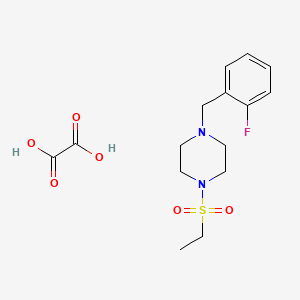 molecular formula C15H21FN2O6S B3948654 1-(ethylsulfonyl)-4-(2-fluorobenzyl)piperazine oxalate 