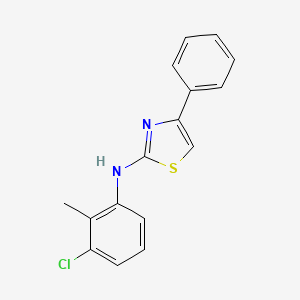 molecular formula C16H13ClN2S B3948661 N-(3-chloro-2-methylphenyl)-4-phenyl-1,3-thiazol-2-amine 