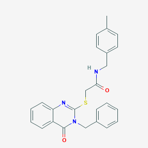 molecular formula C25H23N3O2S B394867 2-(3-benzyl-4-oxoquinazolin-2-yl)sulfanyl-N-[(4-methylphenyl)methyl]acetamide CAS No. 385378-53-0
