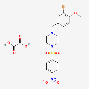 molecular formula C20H22BrN3O9S B3948683 1-(3-bromo-4-methoxybenzyl)-4-[(4-nitrophenyl)sulfonyl]piperazine oxalate 