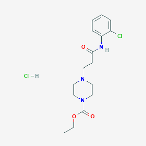 ethyl 4-{3-[(2-chlorophenyl)amino]-3-oxopropyl}-1-piperazinecarboxylate hydrochloride