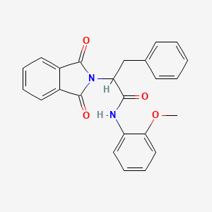 molecular formula C24H20N2O4 B3948738 2-(1,3-dioxo-1,3-dihydro-2H-isoindol-2-yl)-N-(2-methoxyphenyl)-3-phenylpropanamide 