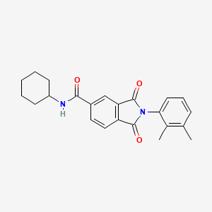 N-cyclohexyl-2-(2,3-dimethylphenyl)-1,3-dioxo-5-isoindolinecarboxamide