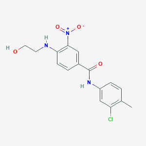 N-(3-chloro-4-methylphenyl)-4-(2-hydroxyethylamino)-3-nitrobenzamide