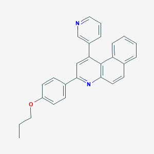 molecular formula C27H22N2O B394875 3-(4-Propoxyphenyl)-1-pyridin-3-ylbenzo[f]quinoline 