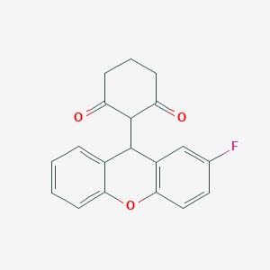 molecular formula C19H15FO3 B3948754 2-(2-fluoro-9H-xanthen-9-yl)-1,3-cyclohexanedione 