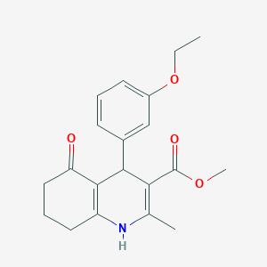molecular formula C20H23NO4 B394876 Methyl 4-(3-ethoxyphenyl)-2-methyl-5-oxo-1,4,5,6,7,8-hexahydro-3-quinolinecarboxylate 