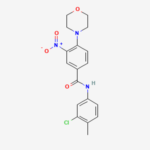 N-(3-chloro-4-methylphenyl)-4-morpholin-4-yl-3-nitrobenzamide