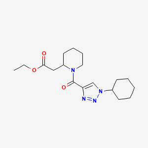 ethyl {1-[(1-cyclohexyl-1H-1,2,3-triazol-4-yl)carbonyl]-2-piperidinyl}acetate