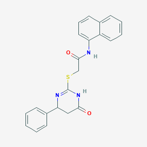 N-1-naphthyl-2-[(6-oxo-4-phenyl-1,4,5,6-tetrahydro-2-pyrimidinyl)thio]acetamide