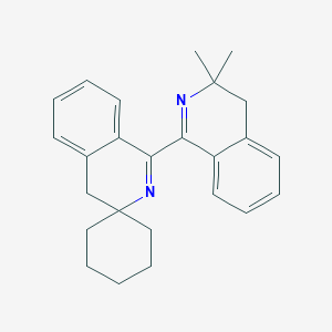 molecular formula C25H28N2 B394881 3'-Spirocyclohexyl-3,3-dimethyl-3,4,3',4'-tetrahydro-[1,1']biisoquinolinyl 