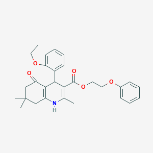 molecular formula C29H33NO5 B394886 2-Phenoxyethyl 4-(2-ethoxyphenyl)-2,7,7-trimethyl-5-oxo-1,4,5,6,7,8-hexahydro-3-quinolinecarboxylate 