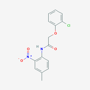 molecular formula C15H13ClN2O4 B3948873 2-(2-chlorophenoxy)-N-(4-methyl-2-nitrophenyl)acetamide 