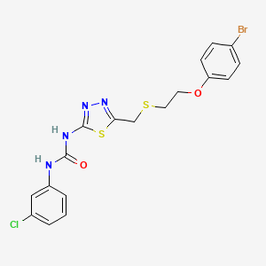 N-[5-({[2-(4-bromophenoxy)ethyl]thio}methyl)-1,3,4-thiadiazol-2-yl]-N'-(3-chlorophenyl)urea