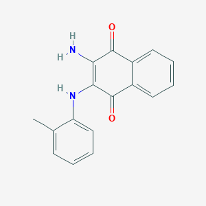 2-Amino-3-[(2-methylphenyl)amino]-1,4-dihydronaphthalene-1,4-dione