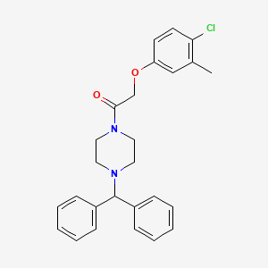 1-[(4-chloro-3-methylphenoxy)acetyl]-4-(diphenylmethyl)piperazine