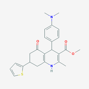 molecular formula C24H26N2O3S B394894 Methyl 4-[4-(dimethylamino)phenyl]-2-methyl-5-oxo-7-(2-thienyl)-1,4,5,6,7,8-hexahydro-3-quinolinecarboxylate 