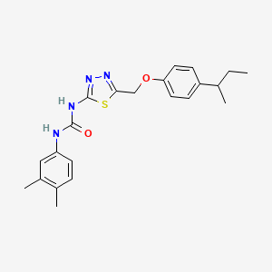 molecular formula C22H26N4O2S B3948943 1-(5-{[4-(Butan-2-yl)phenoxy]methyl}-1,3,4-thiadiazol-2-yl)-3-(3,4-dimethylphenyl)urea CAS No. 429625-89-8