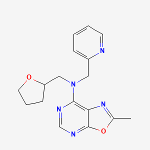 2-methyl-N-(pyridin-2-ylmethyl)-N-(tetrahydrofuran-2-ylmethyl)[1,3]oxazolo[5,4-d]pyrimidin-7-amine