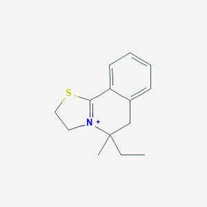 molecular formula C14H18NS+ B394897 5-Ethyl-5-methyl-2,3,5,6-tetrahydro[1,3]thiazolo[2,3-a]isoquinolin-4-ium 