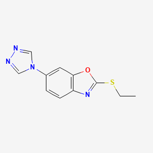 2-(ethylthio)-6-(4H-1,2,4-triazol-4-yl)-1,3-benzoxazole