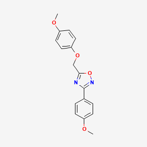 molecular formula C17H16N2O4 B3949015 5-[(4-methoxyphenoxy)methyl]-3-(4-methoxyphenyl)-1,2,4-oxadiazole 