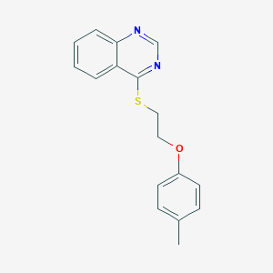 molecular formula C17H16N2OS B394902 4-{[2-(4-Methylphenoxy)ethyl]sulfanyl}quinazoline 