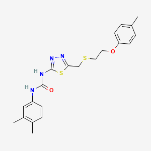 molecular formula C21H24N4O2S2 B3949024 1-(3,4-Dimethylphenyl)-3-[5-[2-(4-methylphenoxy)ethylsulfanylmethyl]-1,3,4-thiadiazol-2-yl]urea 