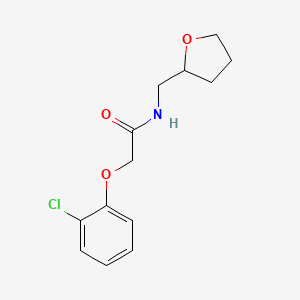 molecular formula C13H16ClNO3 B3949033 2-(2-chlorophenoxy)-N-(tetrahydro-2-furanylmethyl)acetamide 