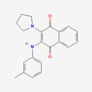 2-[(3-Methylphenyl)amino]-3-(pyrrolidin-1-YL)-1,4-dihydronaphthalene-1,4-dione