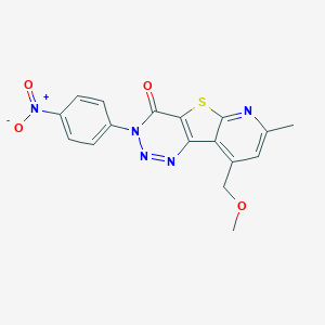 3-{4-nitrophenyl}-9-(methoxymethyl)-7-methylpyrido[3',2':4,5]thieno[3,2-d][1,2,3]triazin-4(3H)-one